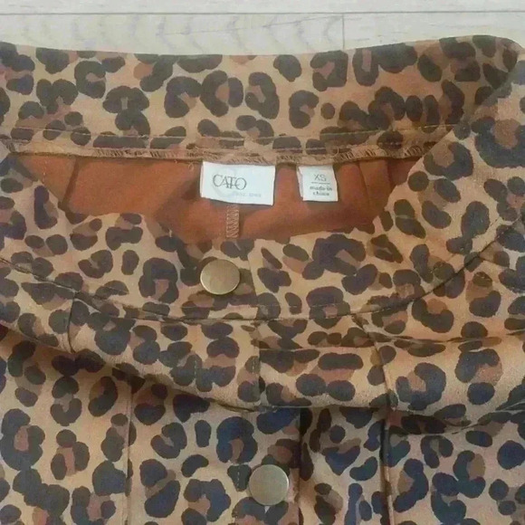 Cato Women Cheetah Print Faux Suede Skirt Size XS - Picture 6 of 8
